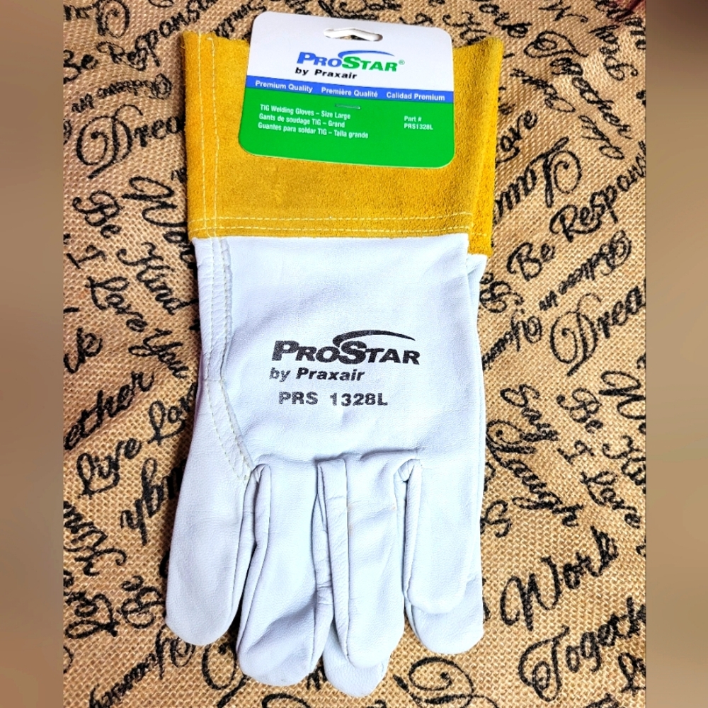 Prostar large cowhide /Suede velcro tig welding gloves premium